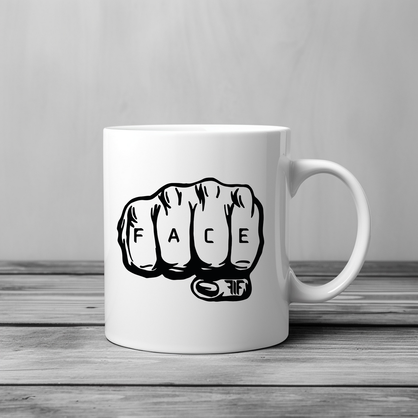 FIF Fist in Face Mug ceramic 11oz