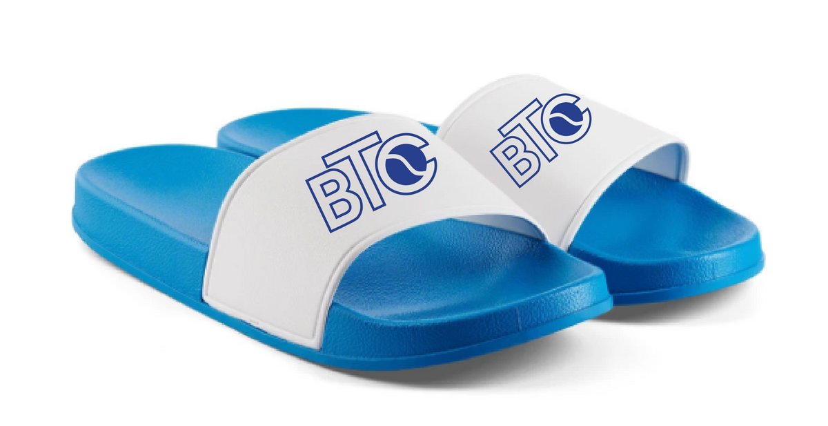 BTC Badelatschen blau-weiß