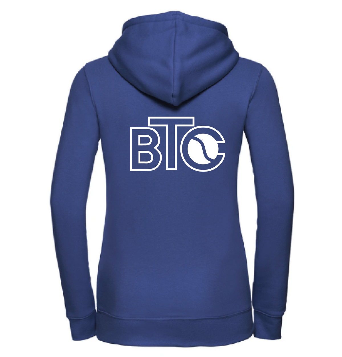 BTC Hoodie Damen blau, Rückseite