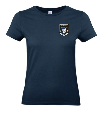 FF53 T-Shirt Damen Navy mit weißem Feuerwehr-Logo