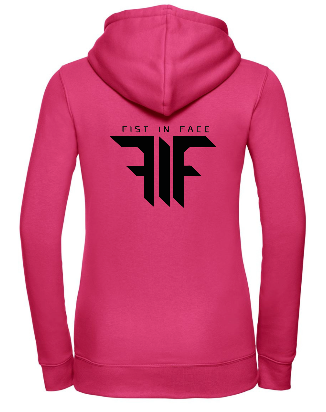 FIF Fist in Face Women's Hoodie Pink back black print