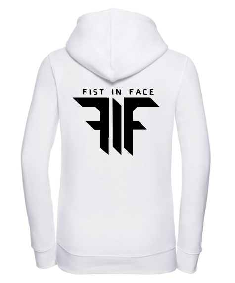 FIF Fist in Face Women's Hoodie White back