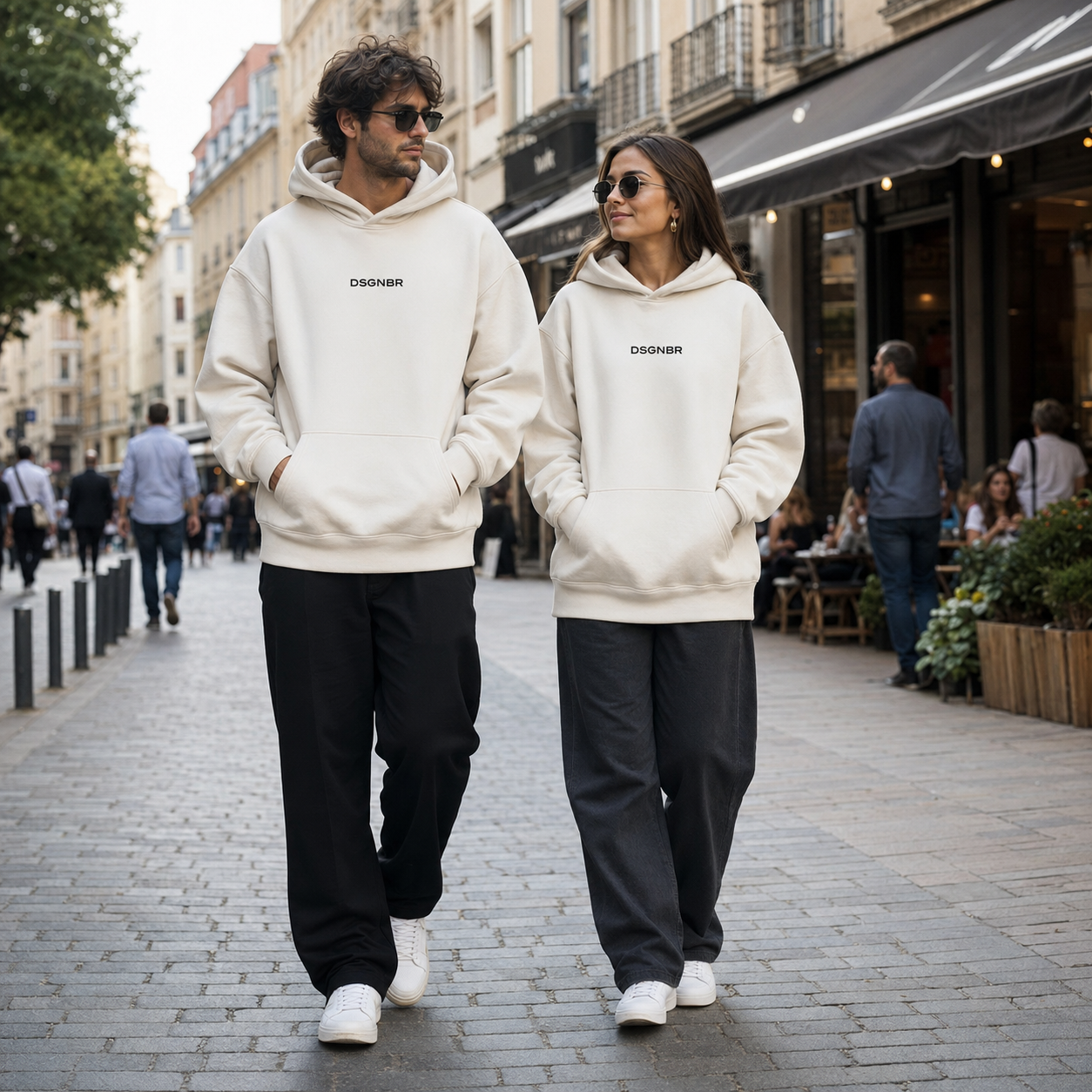 DSGNBR Hoodie Unisex Egret