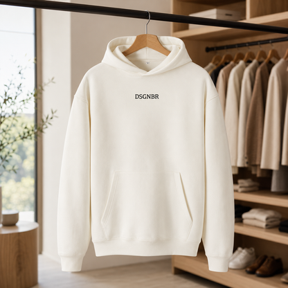 DSGNBR Hoodie Unisex Egret Detailansicht
