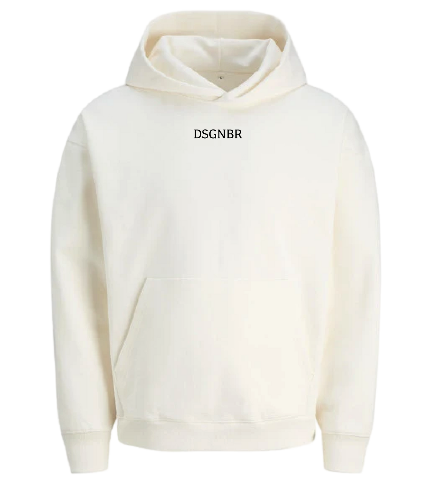 DSGNBR Hoodie Unisex Egret mit Brustschriftzug
