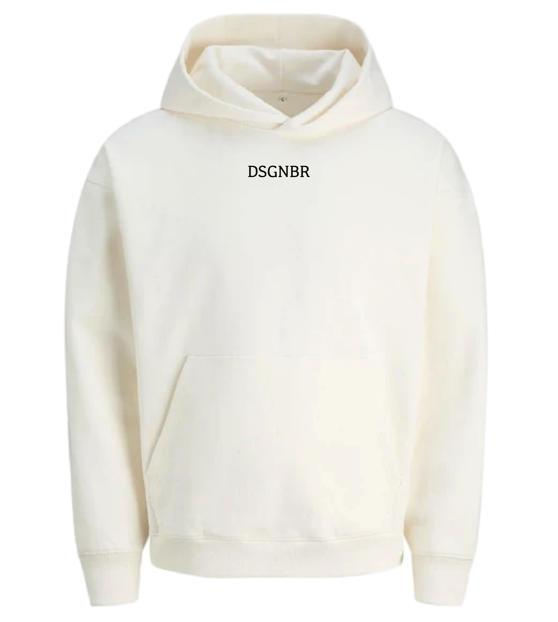 DSGNBR Hoodie Unisex Egret mit Brustschriftzug