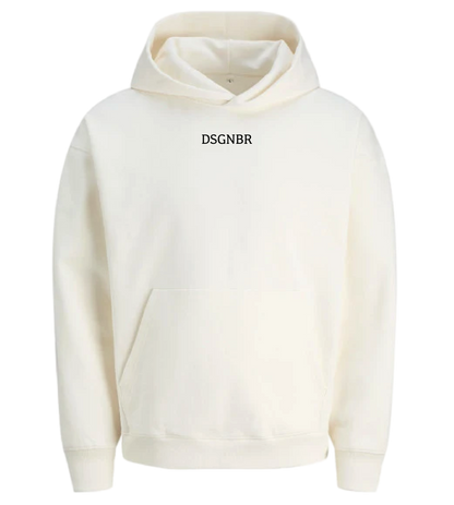 DSGNBR Hoodie Unisex Egret mit Brustschriftzug