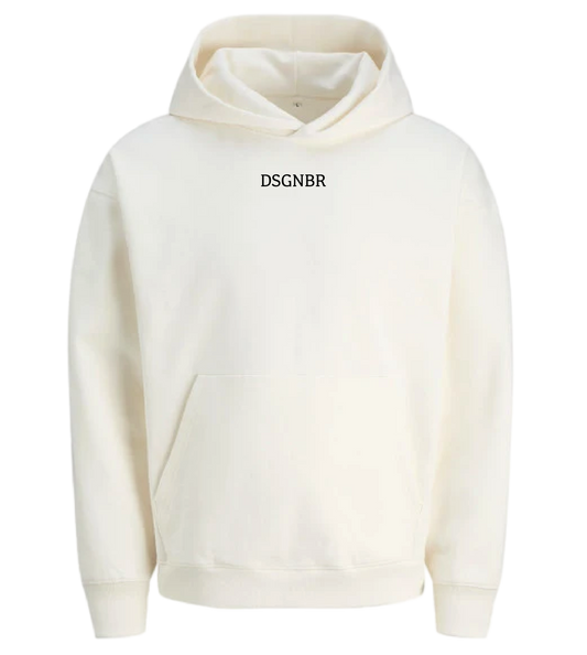 DSGNBR Hoodie Unisex Egret mit Brustschriftzug