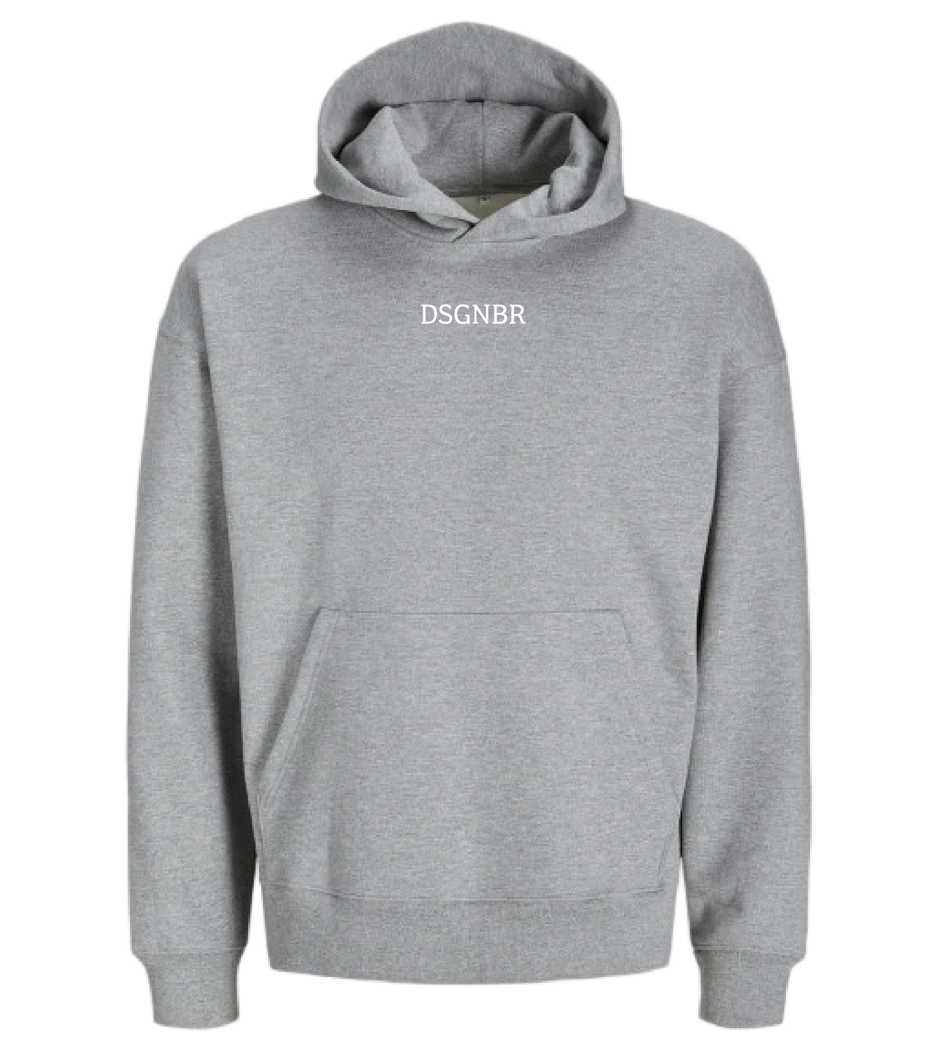 DSGNBR Hoodie Unisex Grey mit Brustschriftzug