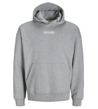DSGNBR Hoodie Unisex Grey mit Brustschriftzug