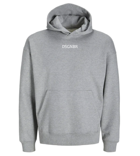 DSGNBR Hoodie Unisex Grey mit Brustschriftzug