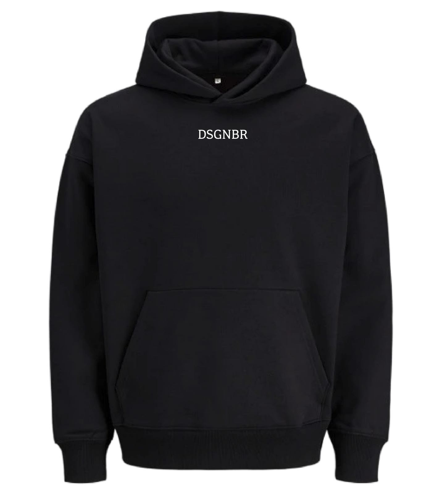 DSGNBR Hoodie Unisex Black mit Brustschriftzug