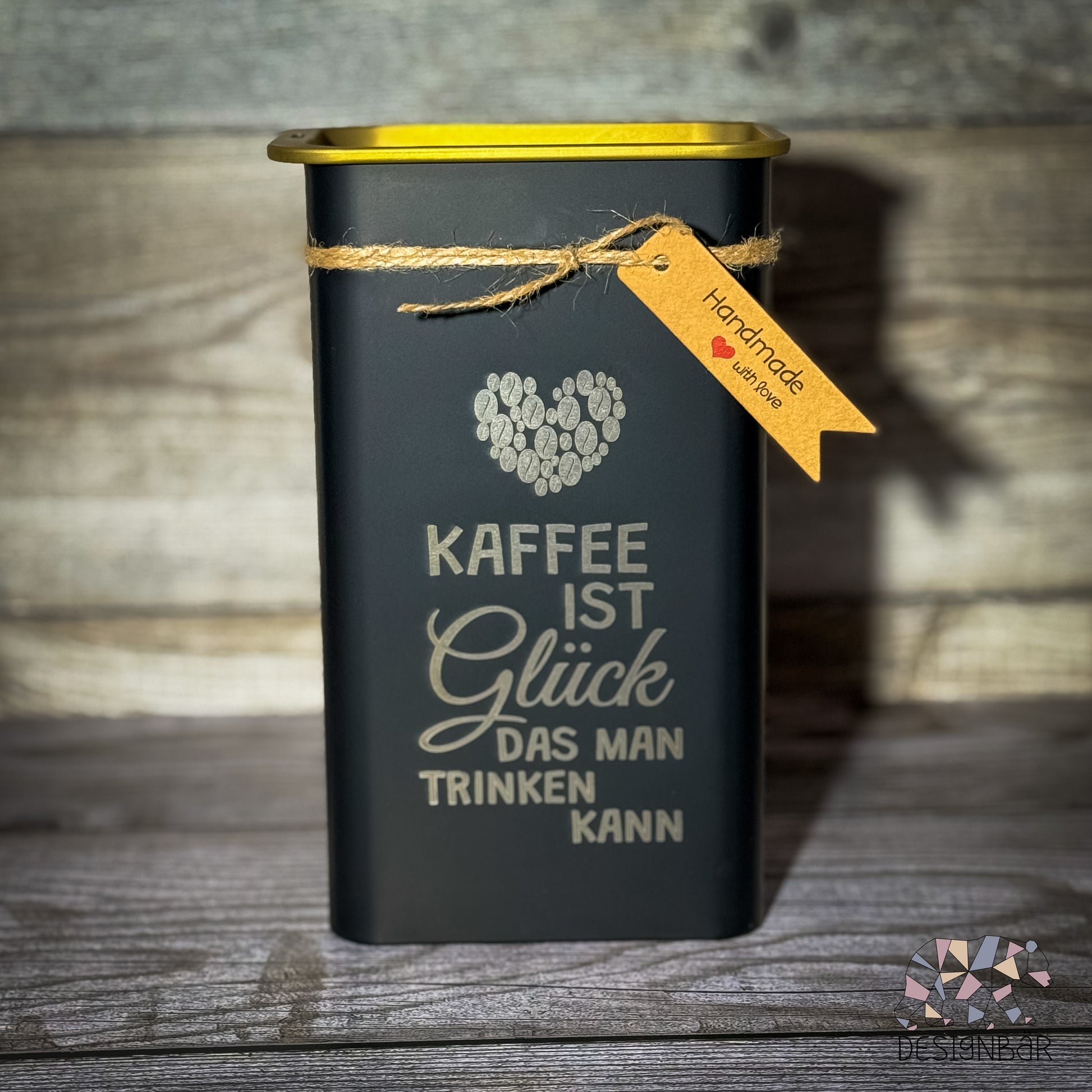Kaffeedose „Kaffee ist Glück" von Designbär