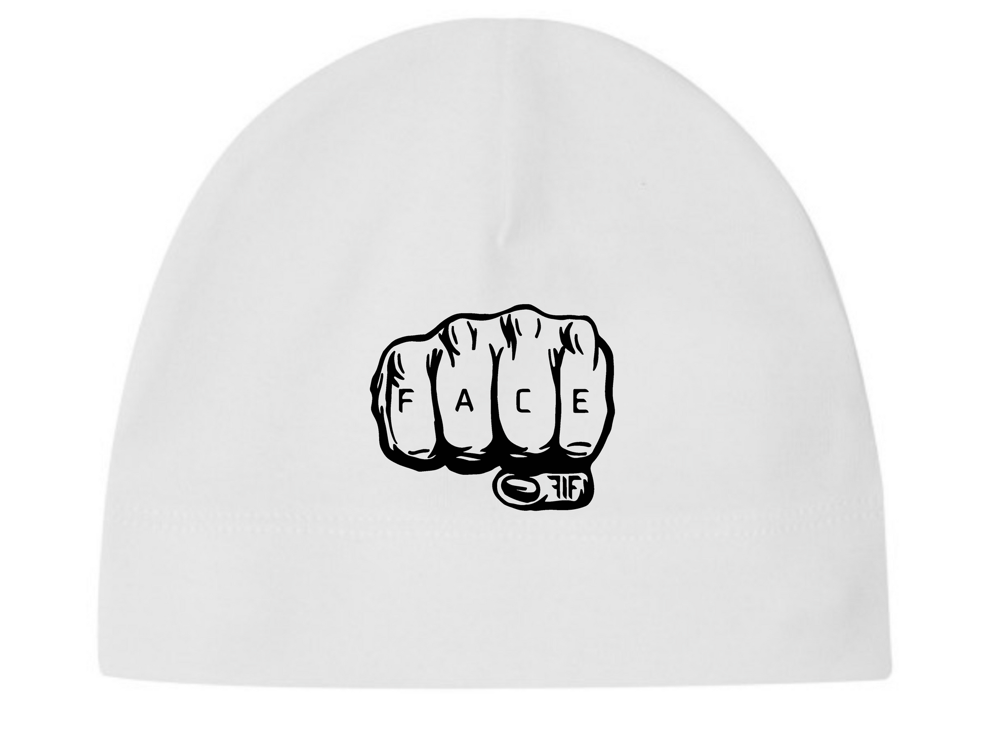 White Fist design black print