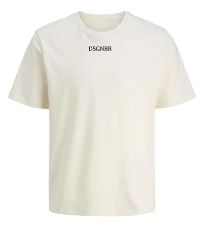 DSGNBR T-Shirt Unisex Egret mit Brustschriftzug
