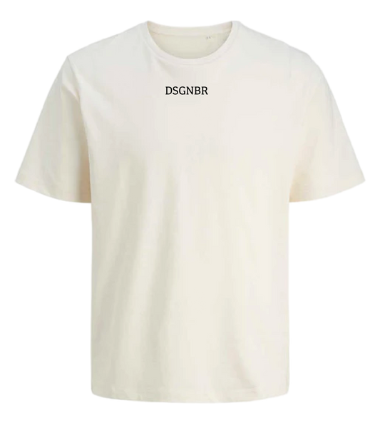 DSGNBR T-Shirt Unisex Egret mit Brustschriftzug
