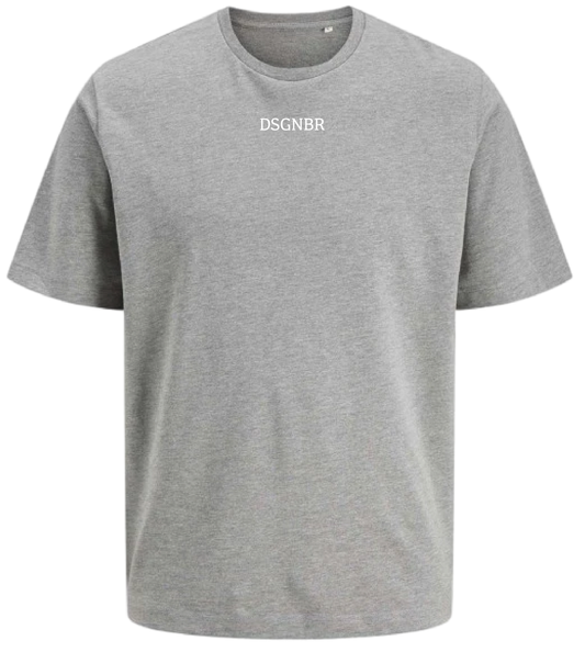 DSGNBR T-Shirt Unisex Grey mit Brustschriftzug