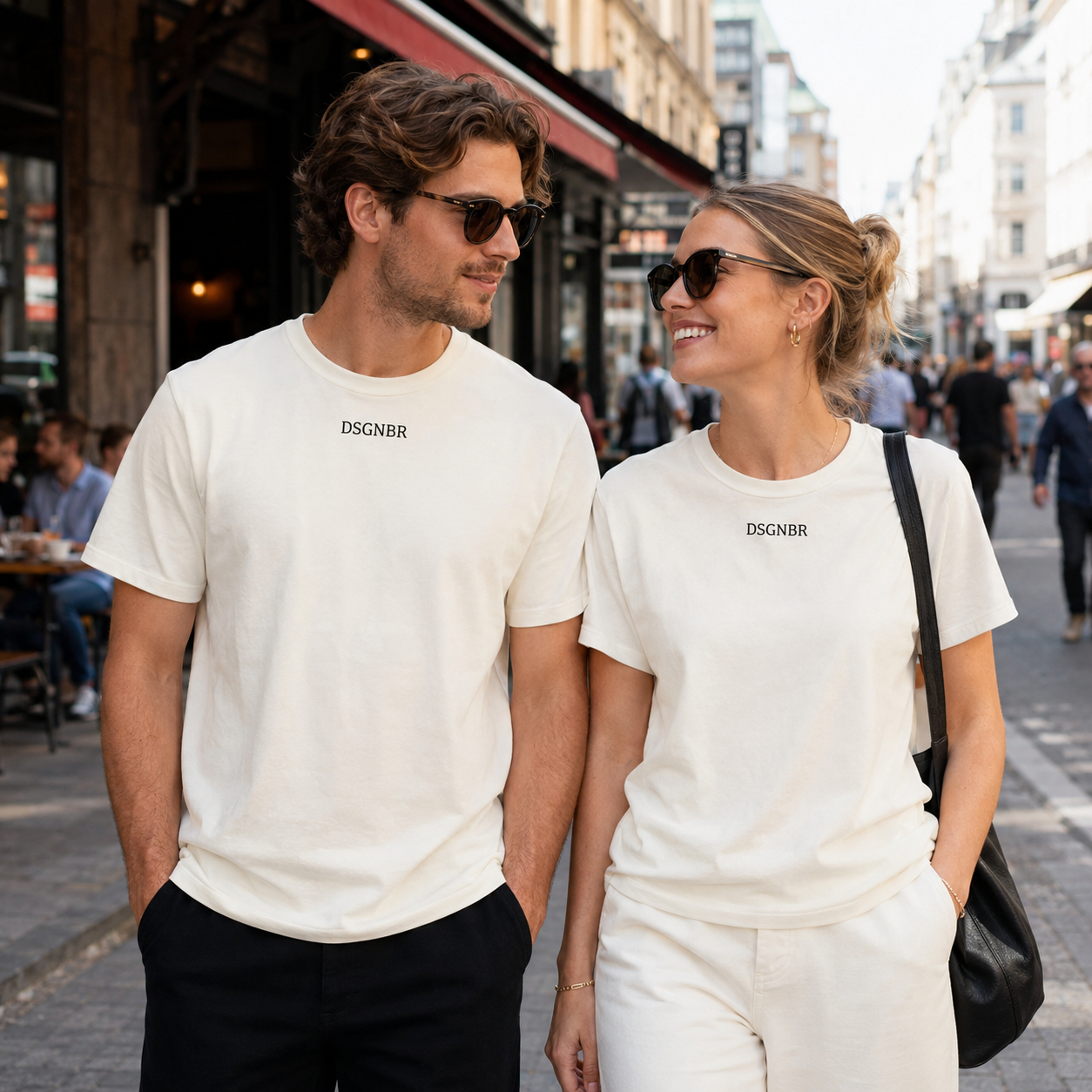 DSGNBR T-Shirt Unisex Egret Detailansicht
