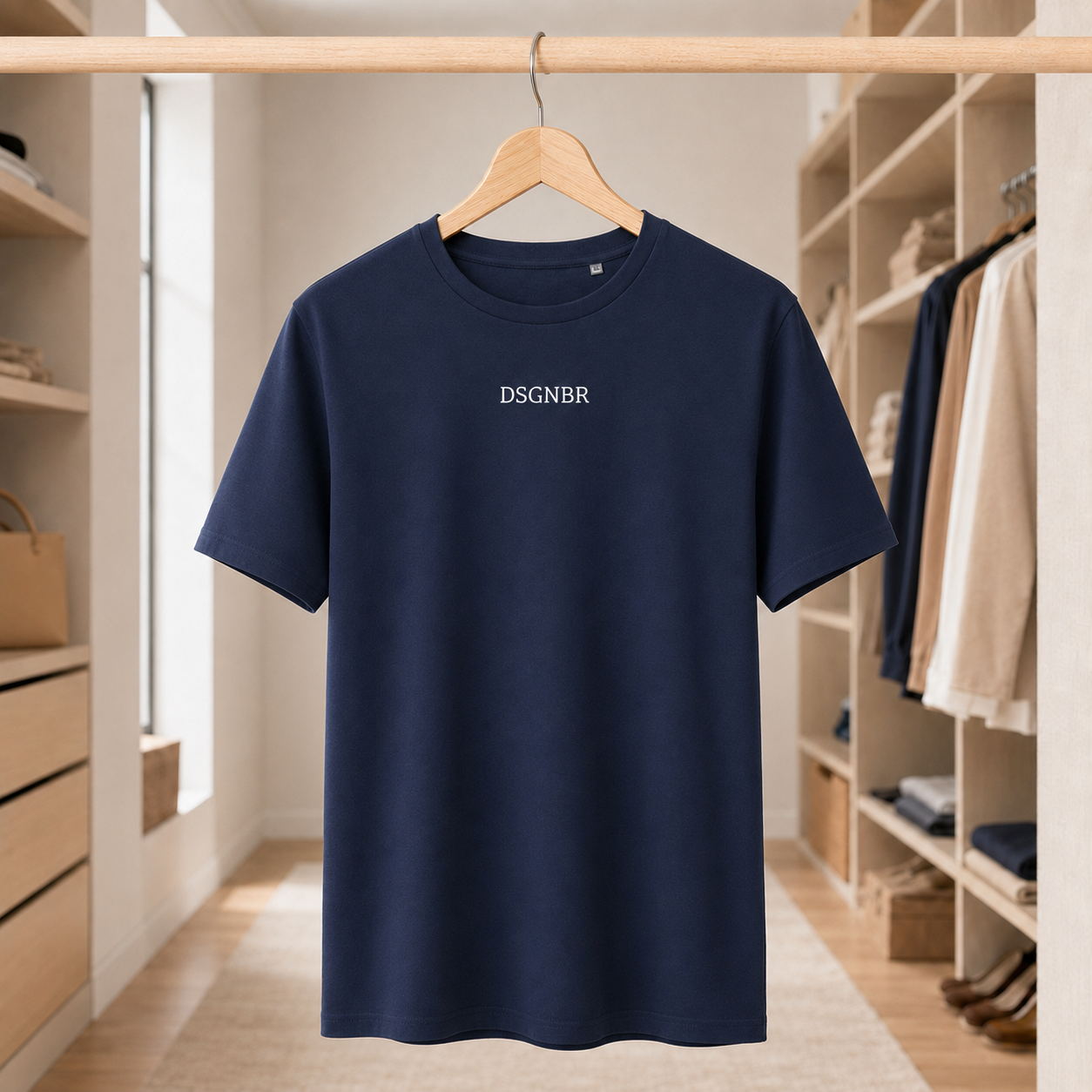 DSGNBR T-Shirt Unisex Navy Detailansicht