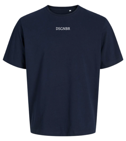 DSGNBR T-Shirt Unisex Navy mit Brustschriftzug
