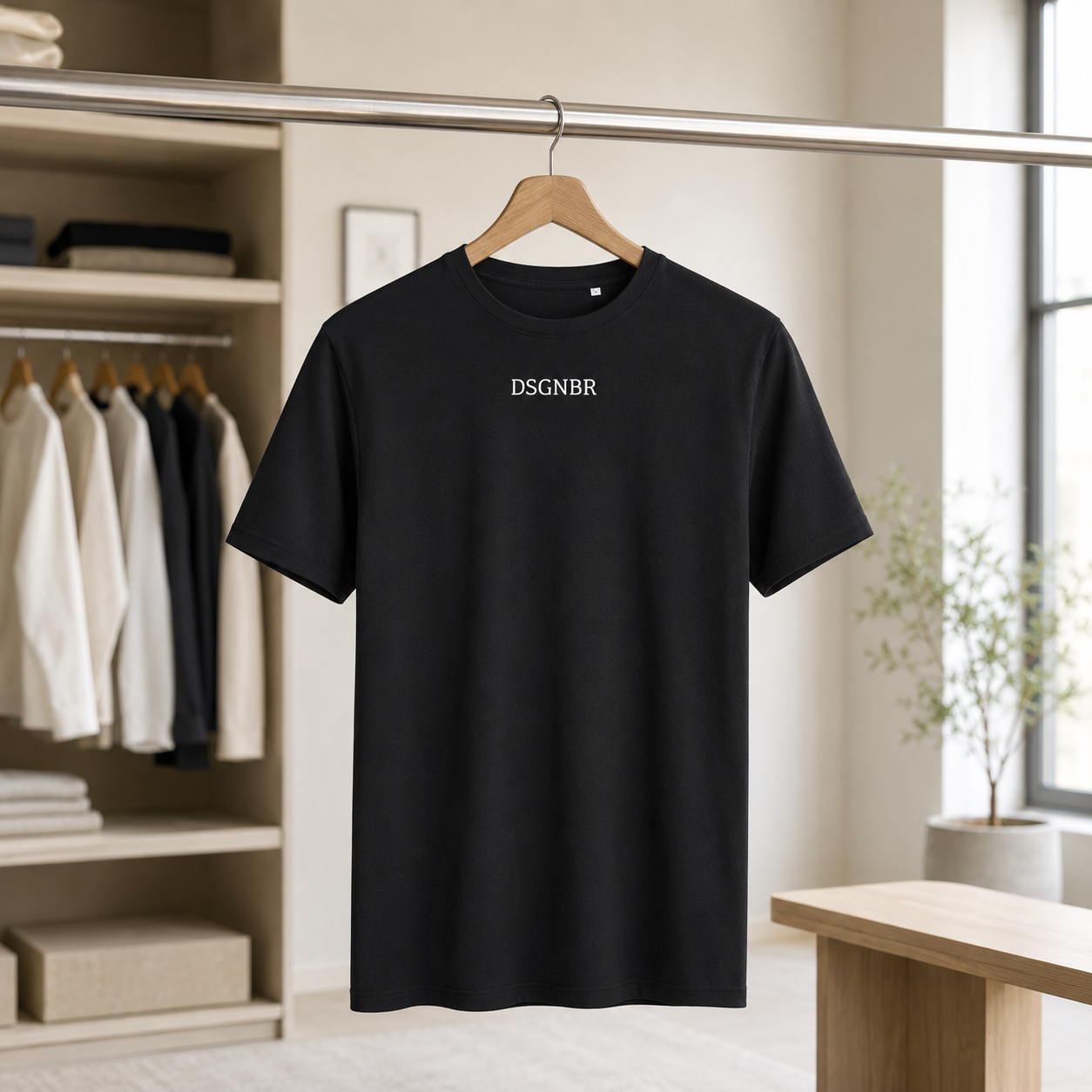 DSGNBR T-Shirt Unisex Black Detailansicht