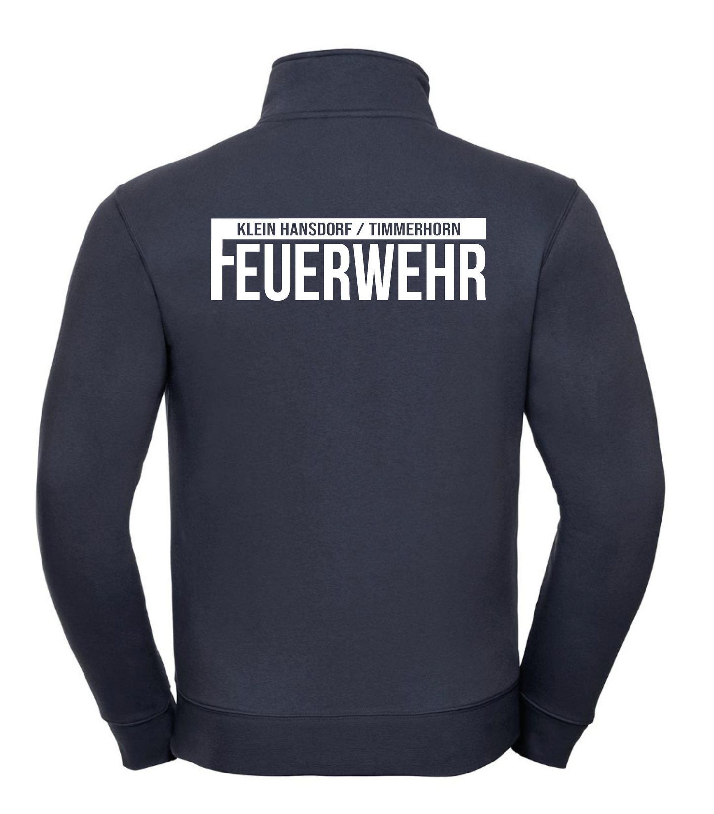 FF53 Sweatshirtjacke ohne Kapuze Navy – Rückansicht