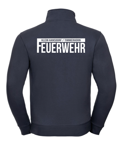 FF53 Sweatshirtjacke ohne Kapuze Navy – Rückansicht