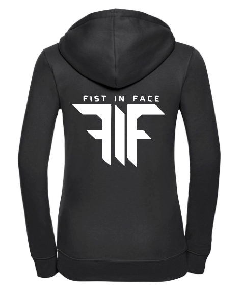 FIF Fist in Face Women's Zip Hoodie back