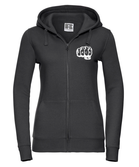 FIF Fist in Face Women's Zip Hoodie Black front