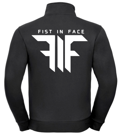 FIF Fist in Face Unisex Sweatshirt Jacket Black back
