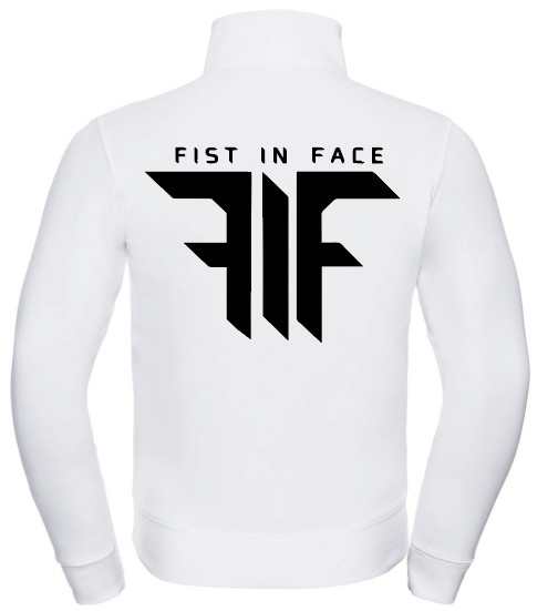 FIF Fist in Face Unisex Sweatshirt Jacket White back
