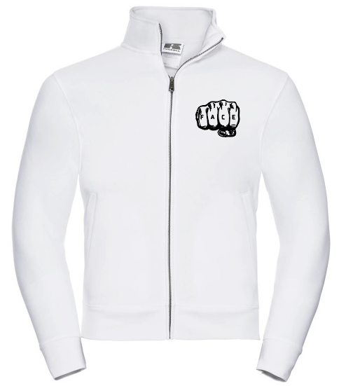FIF Fist in Face Unisex Sweatshirt Jacket White front
