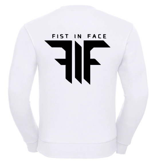 FIF Fist in Face Unisex Sweatshirt White back