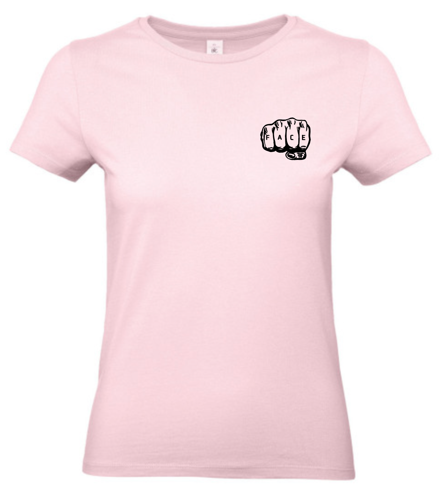FIF Fist in Face Women's T-Shirt Orchid Pink front black print