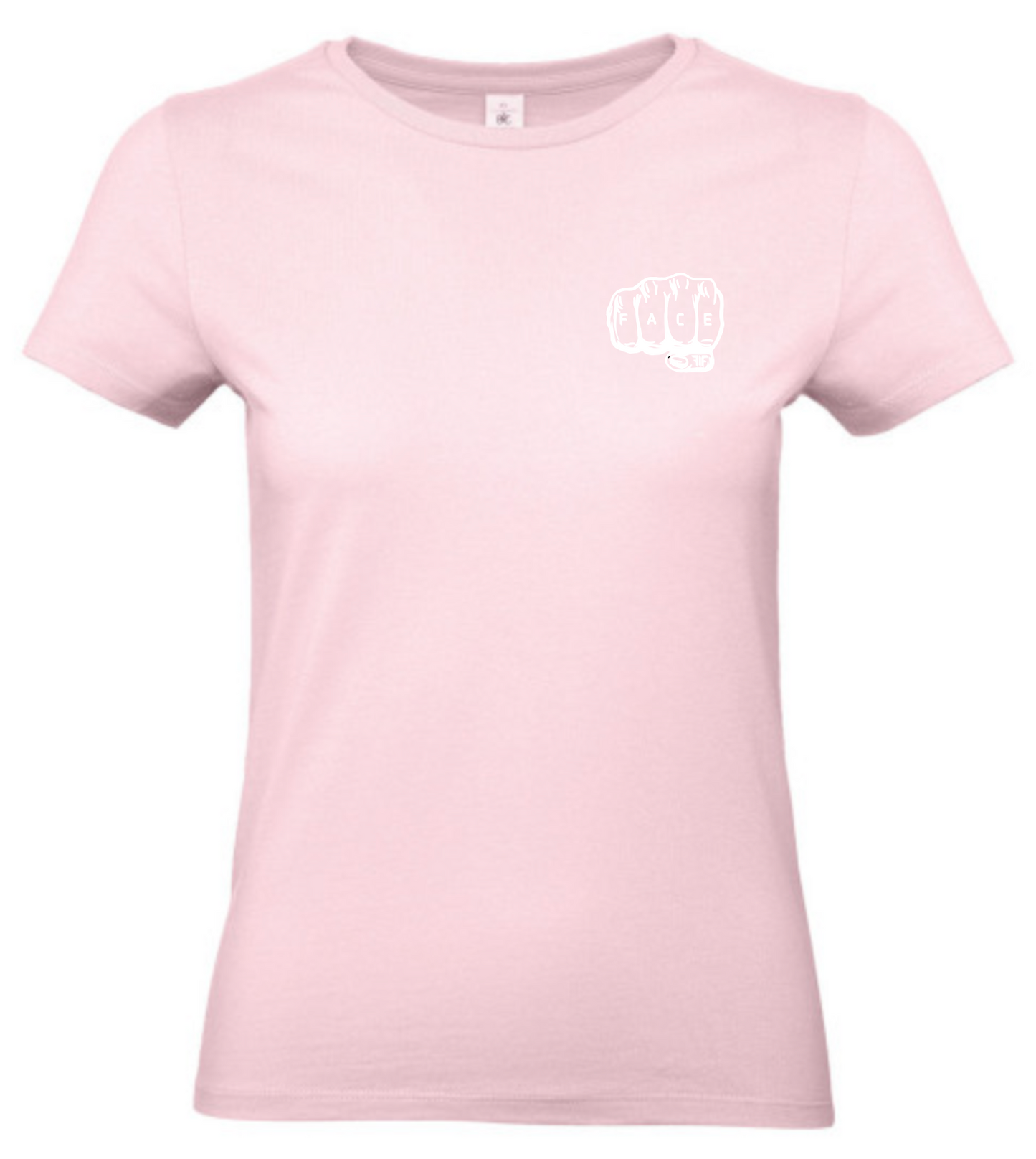 FIF Fist in Face Women's T-Shirt Orchid Pink front white print