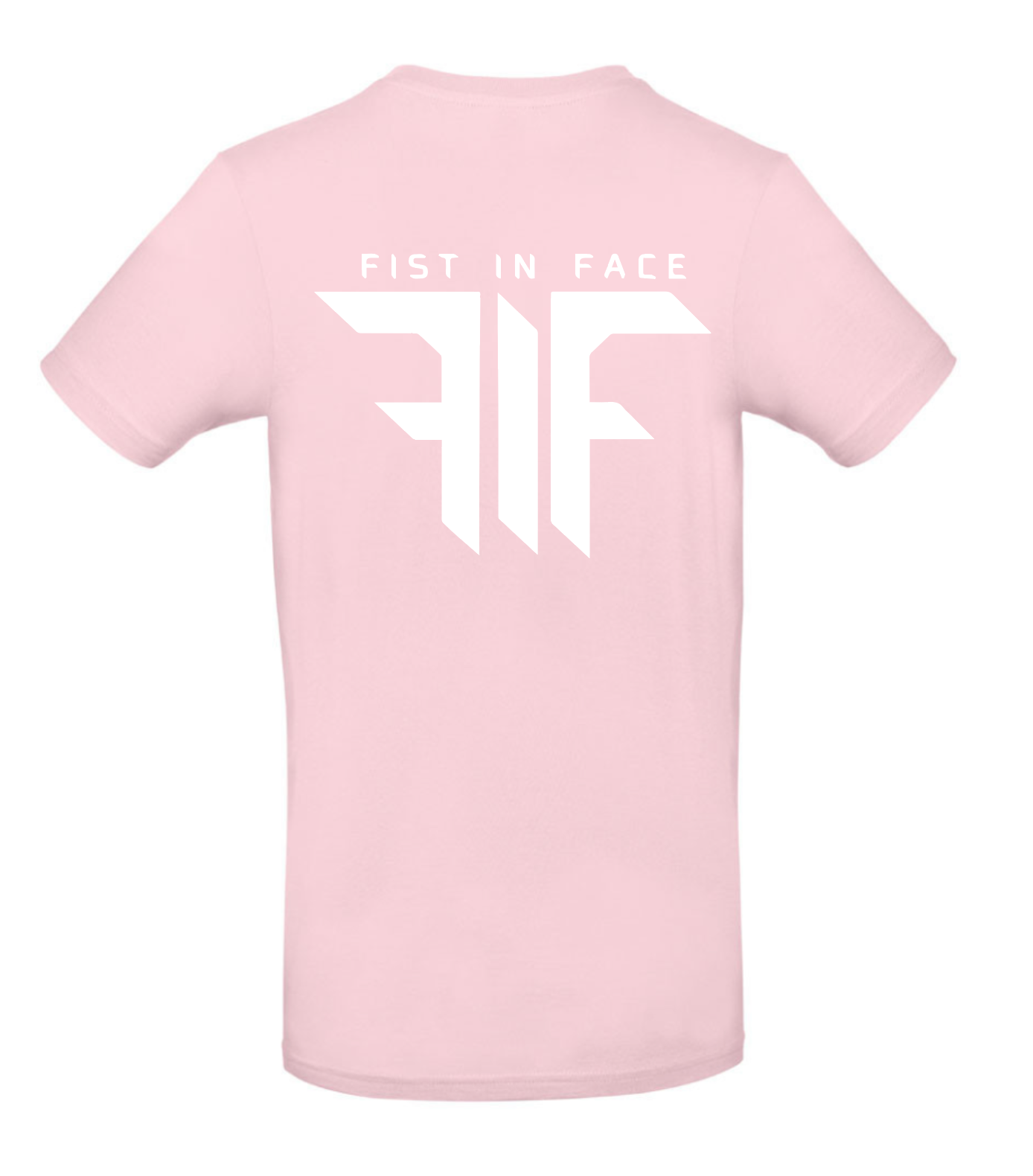 FIF Fist in Face Unisex T-Shirt Orchid Pink back white print