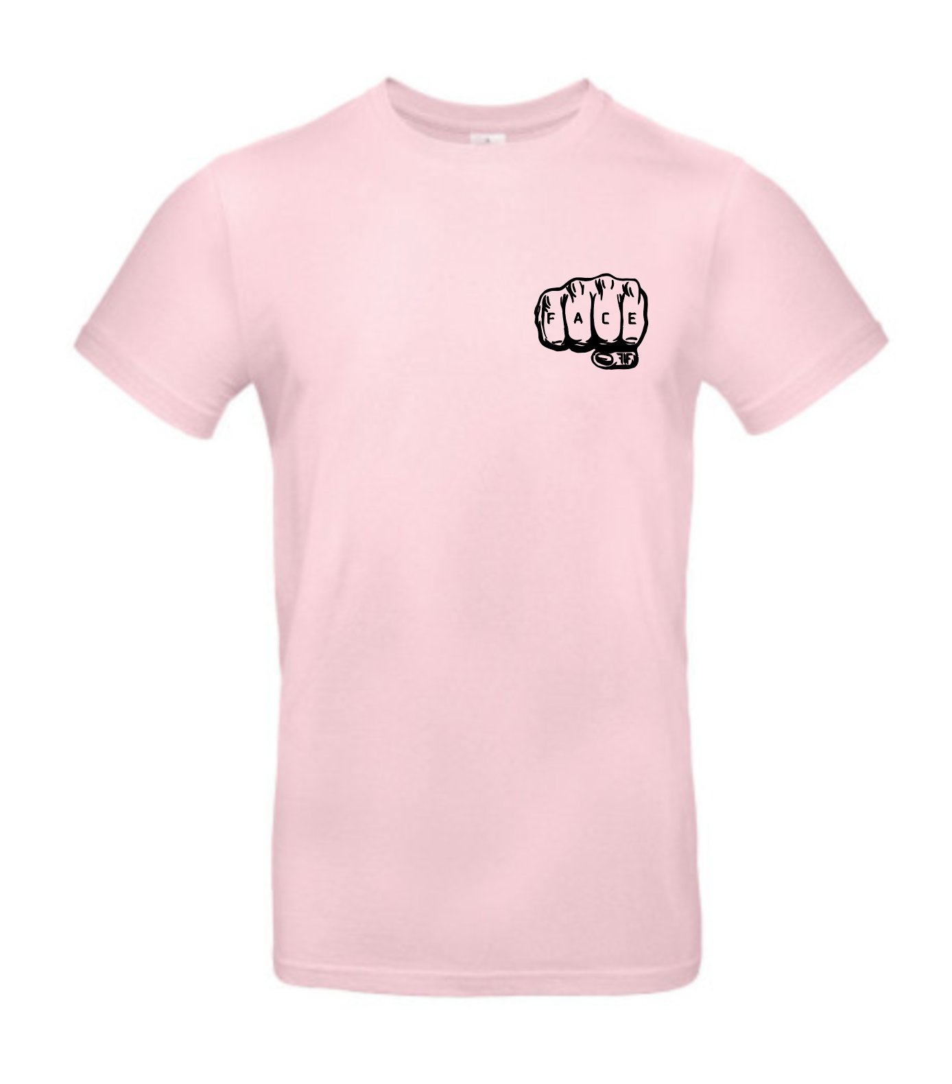 FIF Fist in Face Unisex T-Shirt Orchid Pink front black print