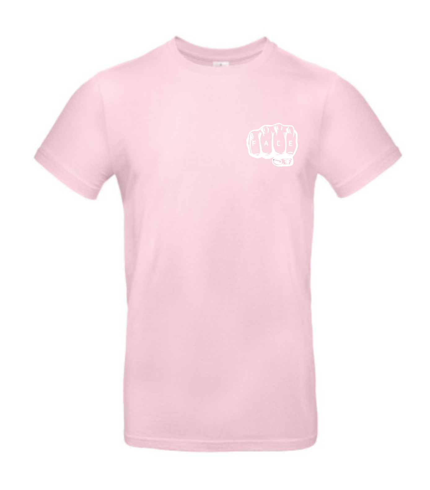 FIF Fist in Face Unisex T-Shirt Orchid Pink front white print