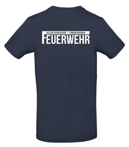 FF53 T-Shirt Navy mit weißem Feuerwehr-Logo – Rückansicht