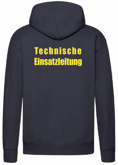 TEL Hoodie Unisex Navy – Rückansicht
