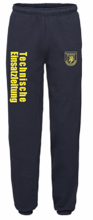 TEL Jogginghose Unisex Navy mit gelbem Wappen