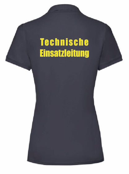 TEL Poloshirt Damen Navy – Rückansicht