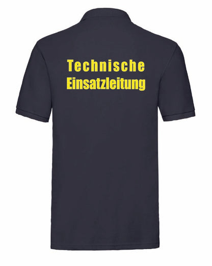 TEL Poloshirt Unisex Navy – Rückansicht