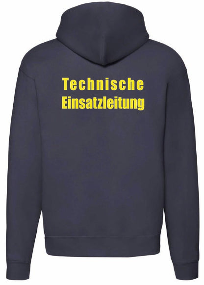 TEL Sweatshirtjacke mit Kapuze Navy – Rückansicht