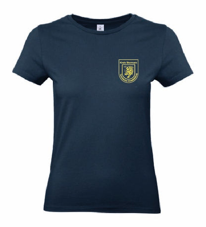 TEL T-Shirt Damen Navy mit gelbem Wappen – Technische Einsatzleitung