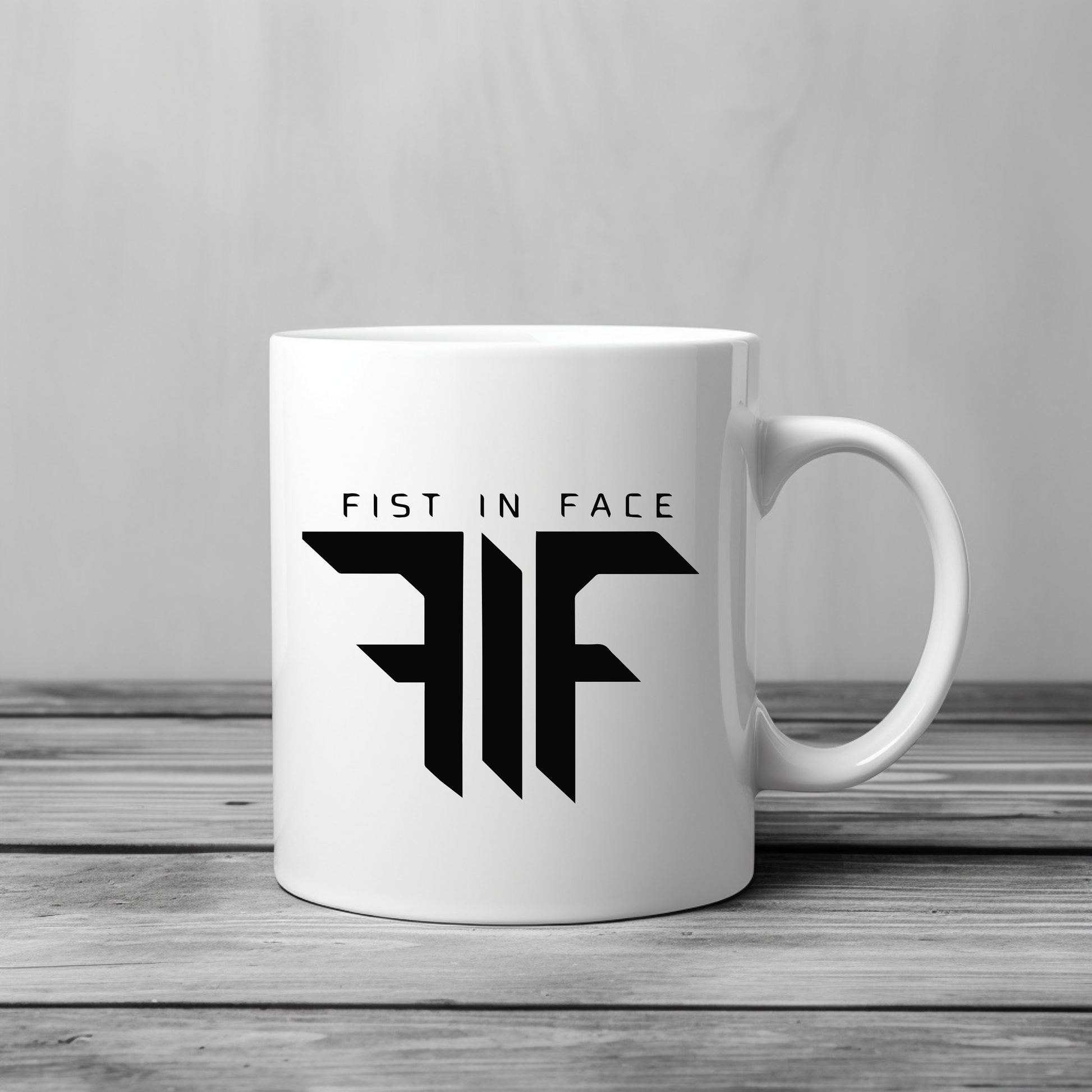 FIF Fist in Face Mug side view