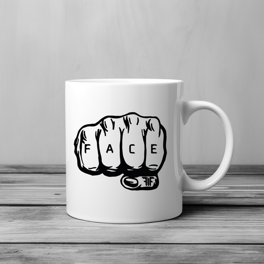 FIF Fist in Face Mug ceramic 11oz